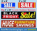 SALE BANNERS HUGE FURNITURE SAVINGS INVENTORY CLEARANCE 
